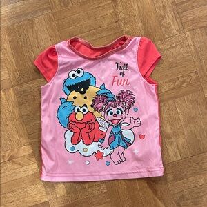 Sesame Street Pink and Red Fun Tee
